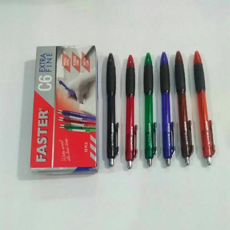 

Termurah { 1Pack } Pulpen Faster C6 Cetrek Extra Fine 12Pcs