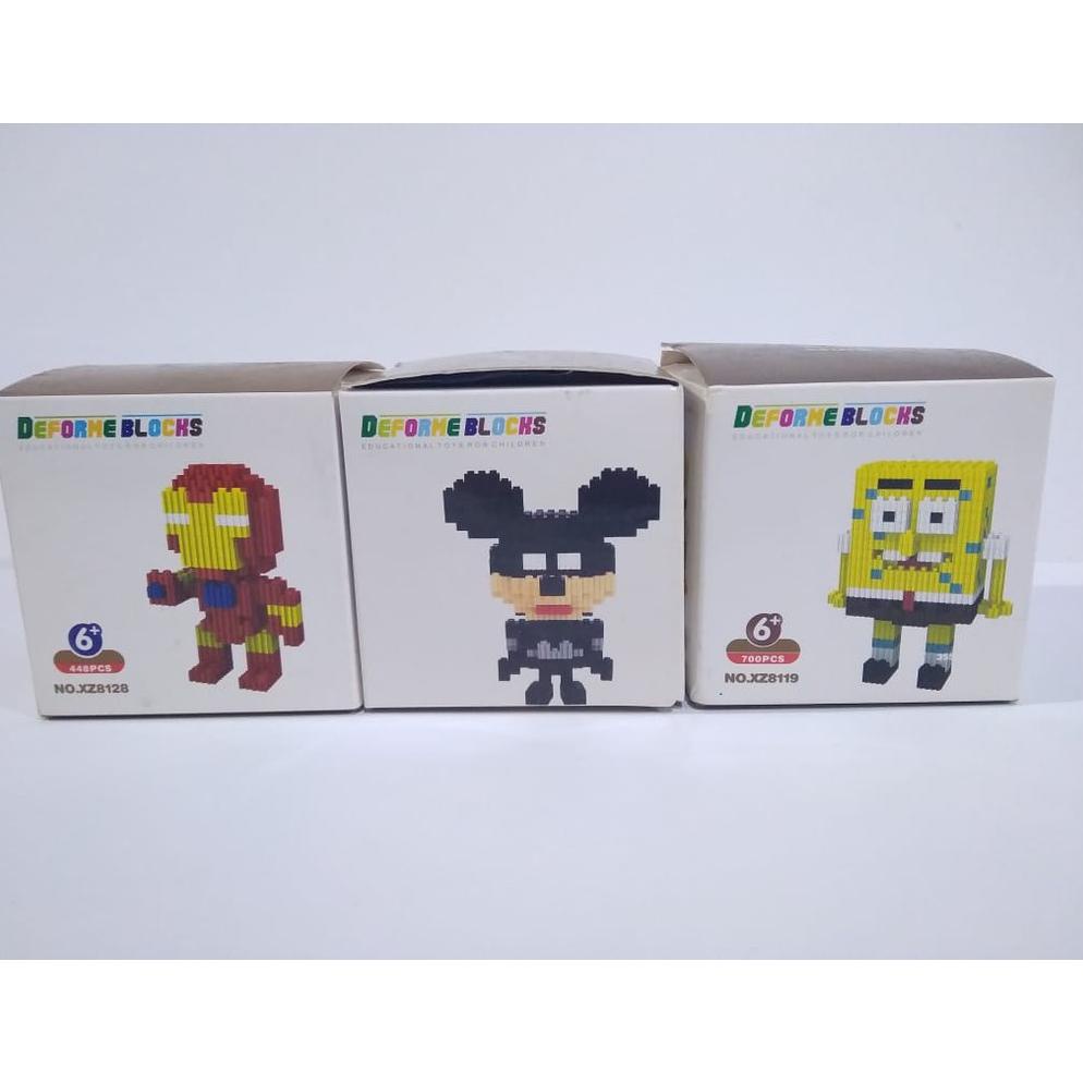 Grosir Nano Block / Lego Mini / Deforme Block / Mainan Anak Edukasi / Lego Karakter