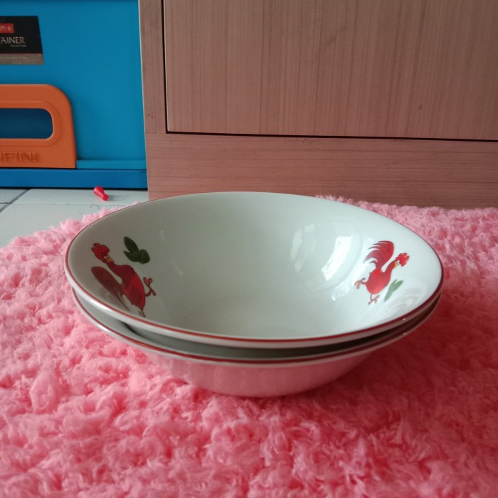 DINNER SET KERAMIK/PIRING MAKAN SET AYAM JAGO/PIRING AYAM/PIRING SET 6 #ORIGINAL