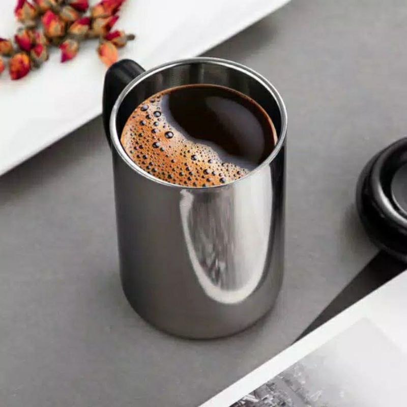 Mug Stainless Tahan Panas dan Dingin / Mug Kopi Tumblr Coffee