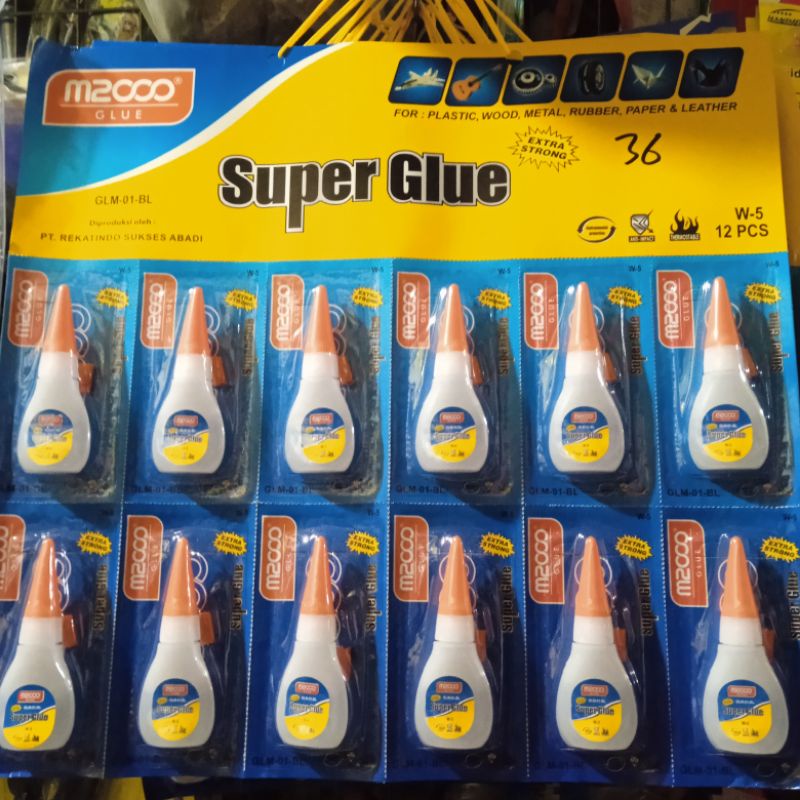 

Lem Super Glue M2000 Isi 12 Pcs/Lembar