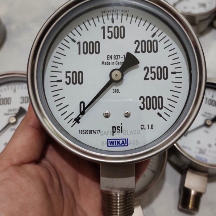 PRESSURE GAUGE WIKA 4" INCH 0-3000 PSI