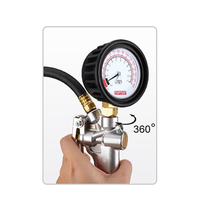PENGUKUR TEKANAN 3-FUNCTION TIRE PRESSURE GAUGE TOPTUL JEAL160A