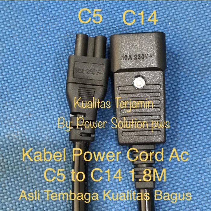 Kabel Power Ac Cord C14 to C5 / C14 to colokan Notebook / C14-adaptor