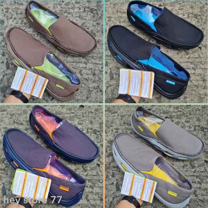 Terbaru Sepatu Pria Crocs - Tideline Sport Canvas Terbaik