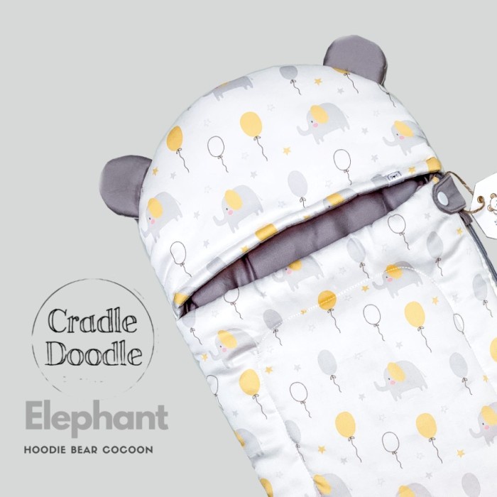 Cradle Doodle - Baby Cocoon Elephant Grey