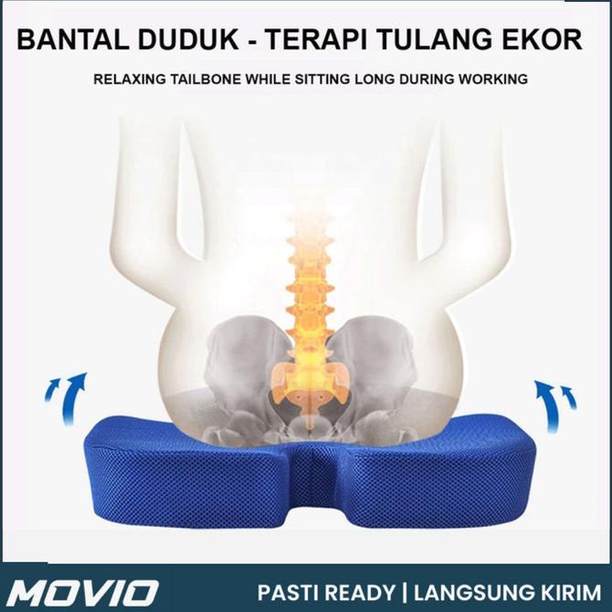 Movio Bantal Duduk Memory Foam Ortopedi - Bantal Alas Kursi Mobil