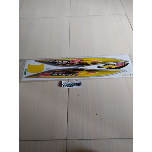striping wave 100s Supra fit new kuning silver