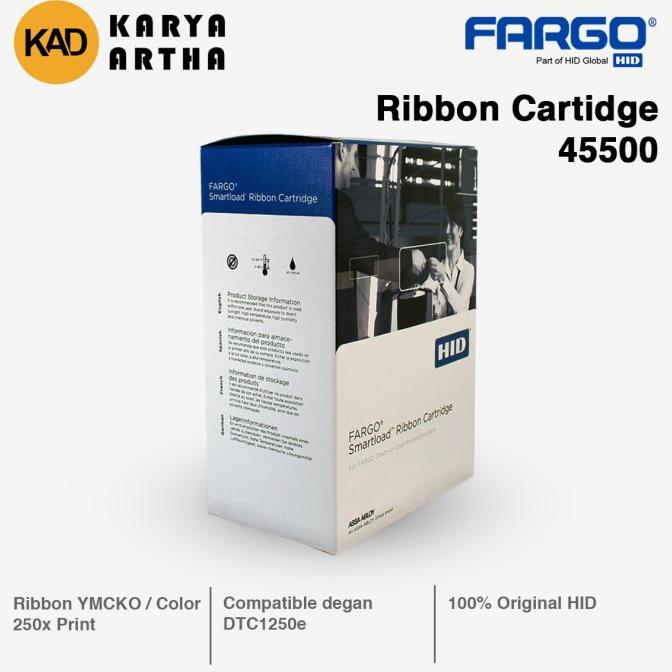 

Ribbon ID Card Printer Fargo DTC1250 Color YMCKO - Warna (45500)