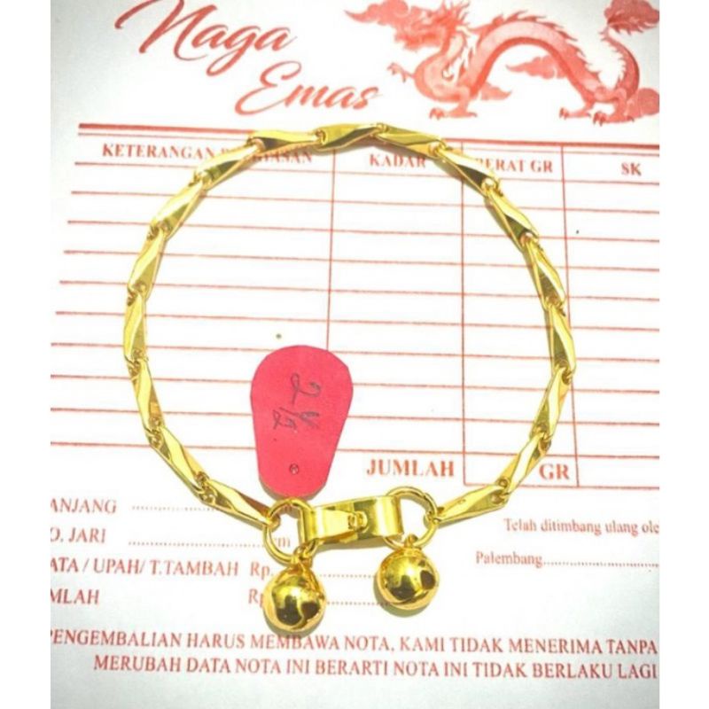 gelang tangan wanita emas muda