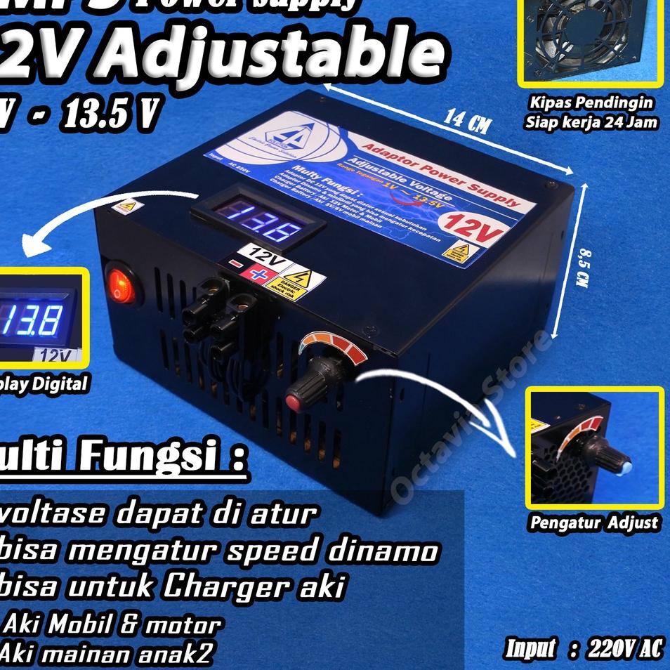 On Sale SMPS Power Supply 12V Adjustable dengan di lengkapi Display Digital