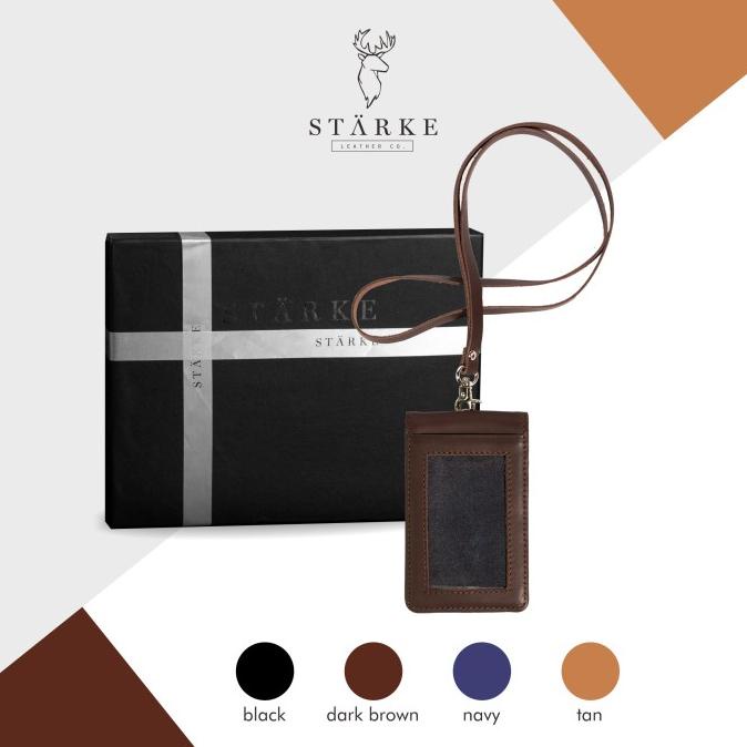 

Name Tag Kulit Kancing Lanyard Kulit Asli Kancing Hustle Hog III Brown