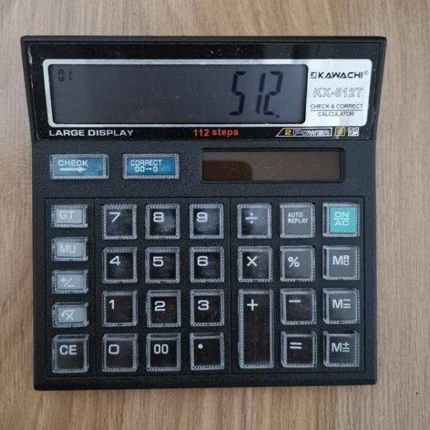 

Kawachi Kalkulator / Calculator Elektronik 12 Digit KX-512T