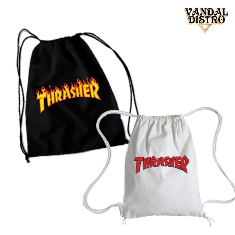 Belanja Tas Serut Trasher Kanvas /Tas Gendong Pria Wanita /Stringbag Gendong Wanita /Tas Ransel Pria
