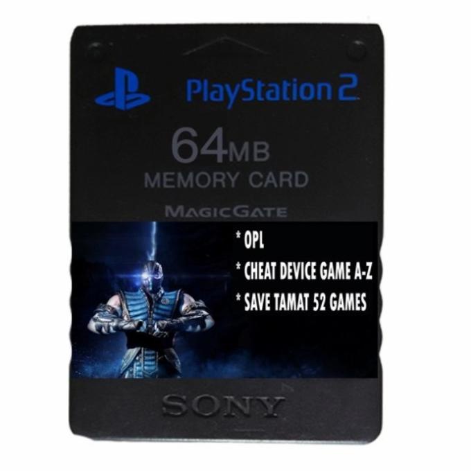 Memory Card MC PS2 Cheat Device OPL Plush save tamat full game