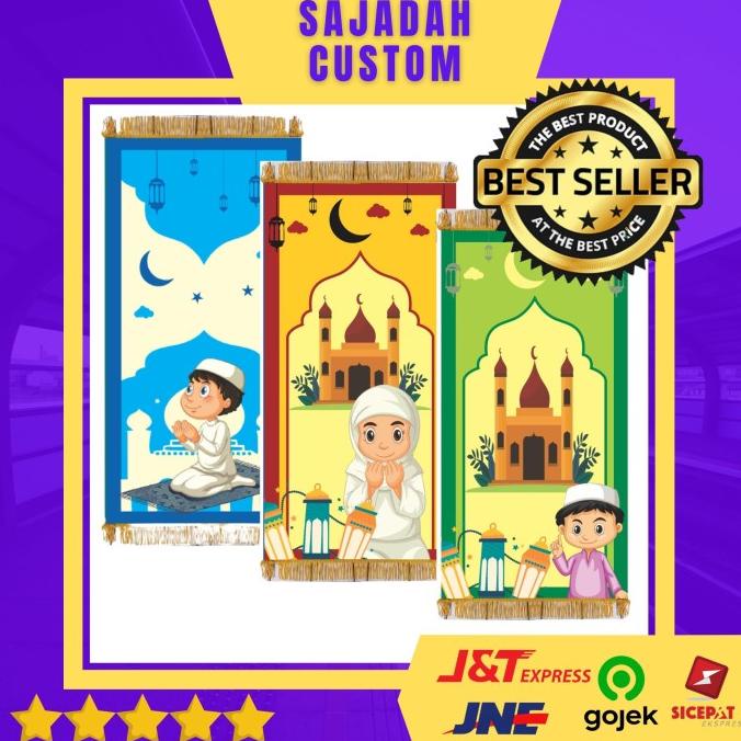 Sajadah Anak Custom / Sajadah Anak Custom Nama Full Design Printing