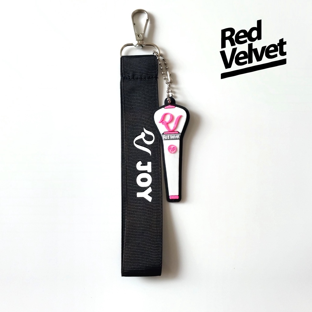 STRAP RED VELVET KEYRING LANYARD YERI SEUGLY JOY IRENE WENDY