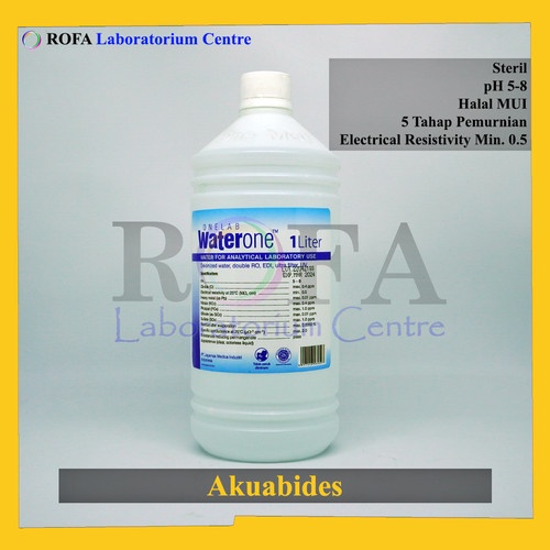 Akuabides WaterOne / Aquabidest / Akuades Pro Analis 1000 mL  Min order - 1