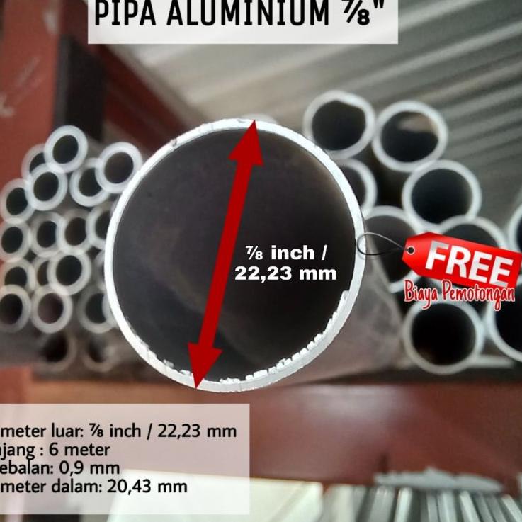Produk Termurah PIPA ALUMINIUM ⅞ INCH (22,2 mm)