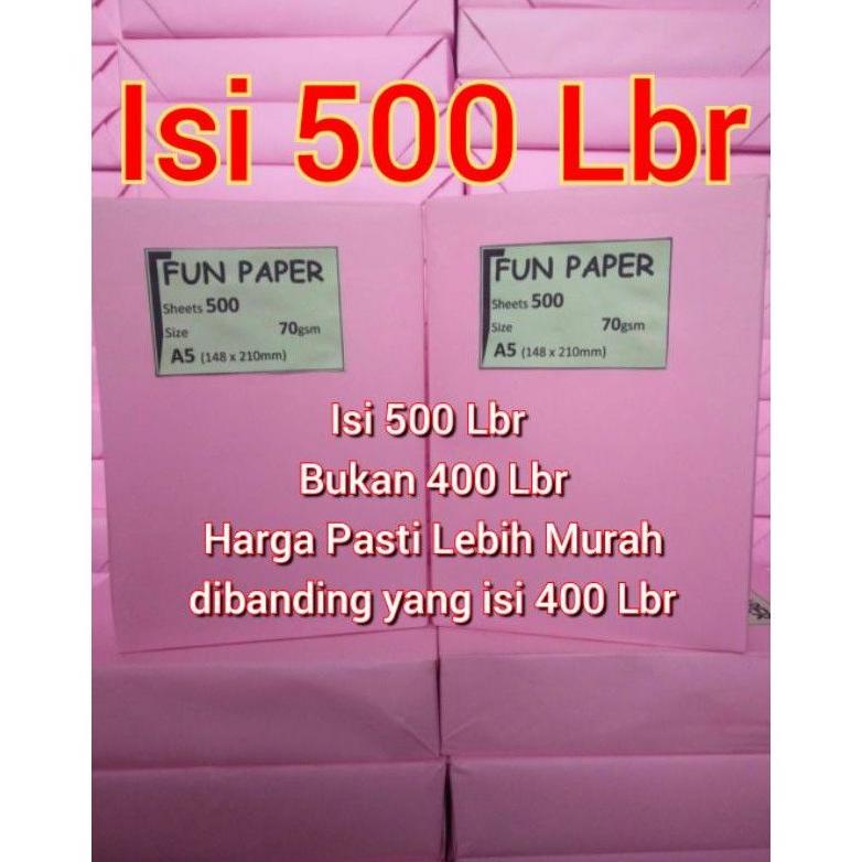 

Termurah Kertas Hvs A5 70 Gr (Putih) / Harga 1 Rim (500 Lembar)