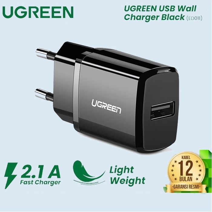 Ugreen Adaptor USB Kepala Charger 2.1A Iphone 7 8 X XS Adapter Cas TC