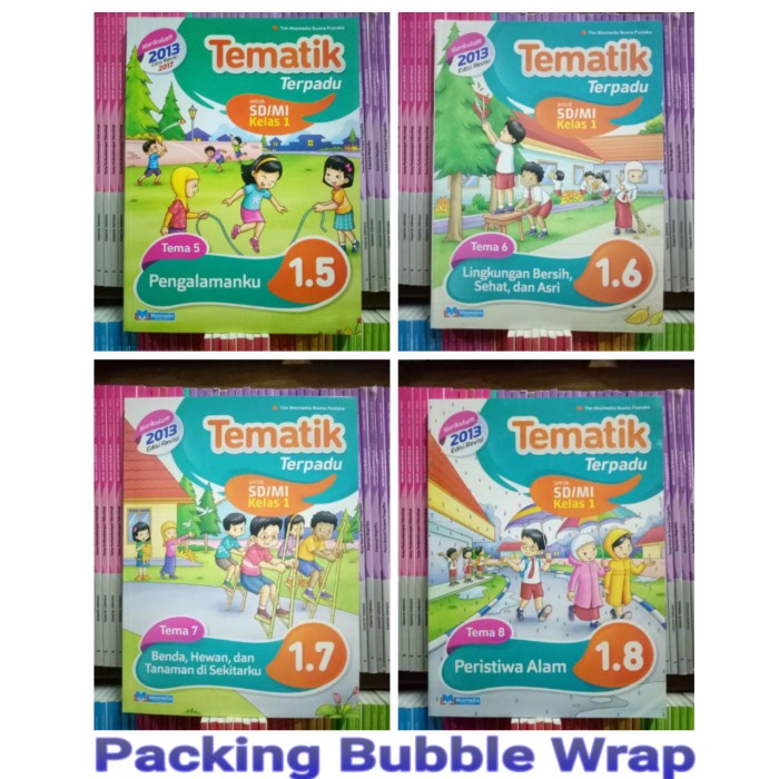 Promo Paket Tematik Terpadu Kelas 1 Sd Tema 5,6,7,8 K13 Revisi Masmedia Terbaru