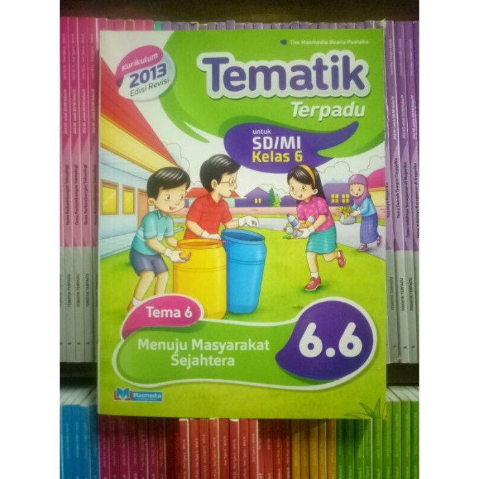 Must Have Paket Tematik Terpadu Kelas 6 Sd Tema 6,7,8,9 K13 Revisi Masmedia Terbaru