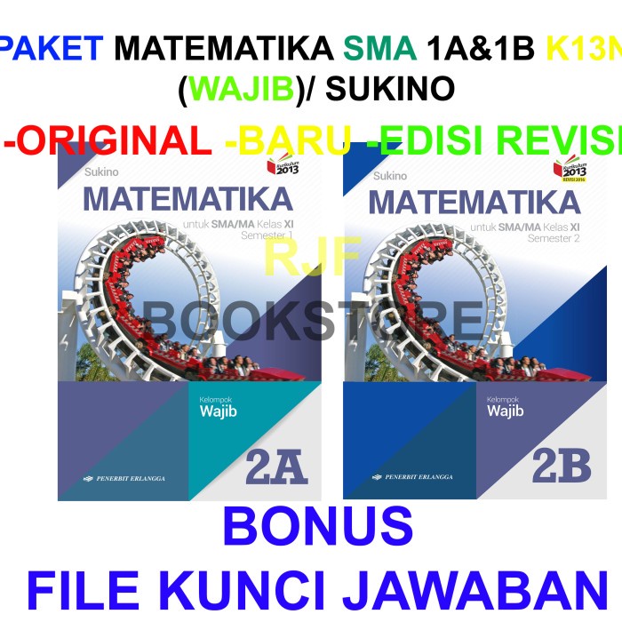 Promo Paket Matematika 2A & 2B (Wajib)/Sukino Plus Kunci Jawaban Terlaris