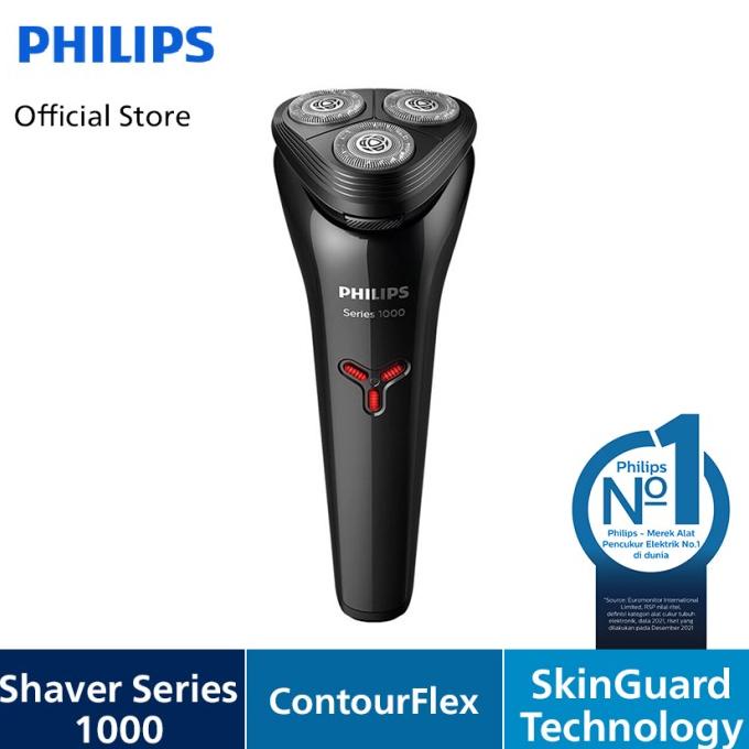 Philips Shaver 3HD 1000 Series S1103|02 - Penggiling Rambut Elektrik