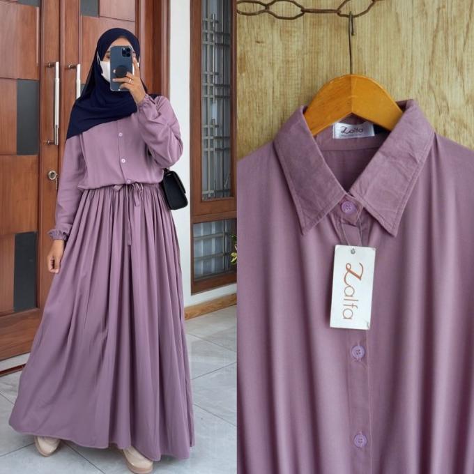 AURELIA dress by ZALFA OUTFIT gamis polos dress polos gamis