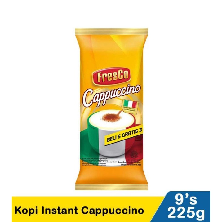 

kopi fresco cappucino 6+3 sachet