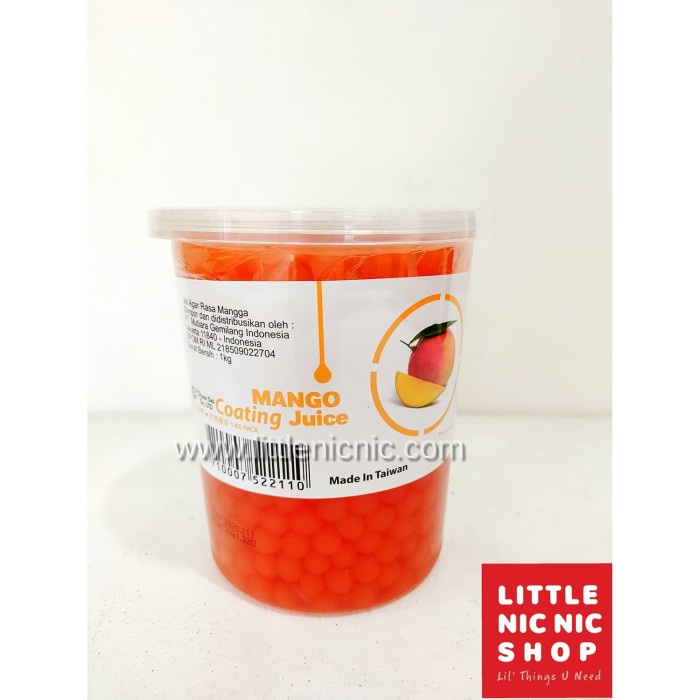 

Popping Boba Mango 1 Kg Import Taiwan Chuan Dai