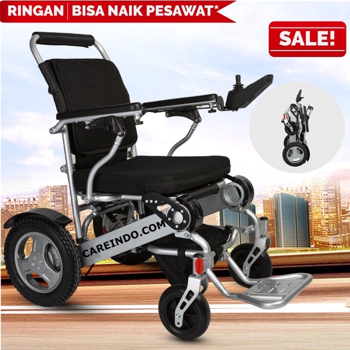 Kursi Roda Elektrik Travelling Ringan Mudah Lipat
