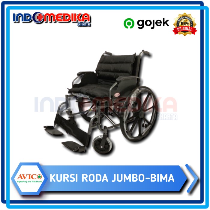 Kursi Roda Big Size / Kursi Roda Jumbo Berat Pengguna Hingga 150KG