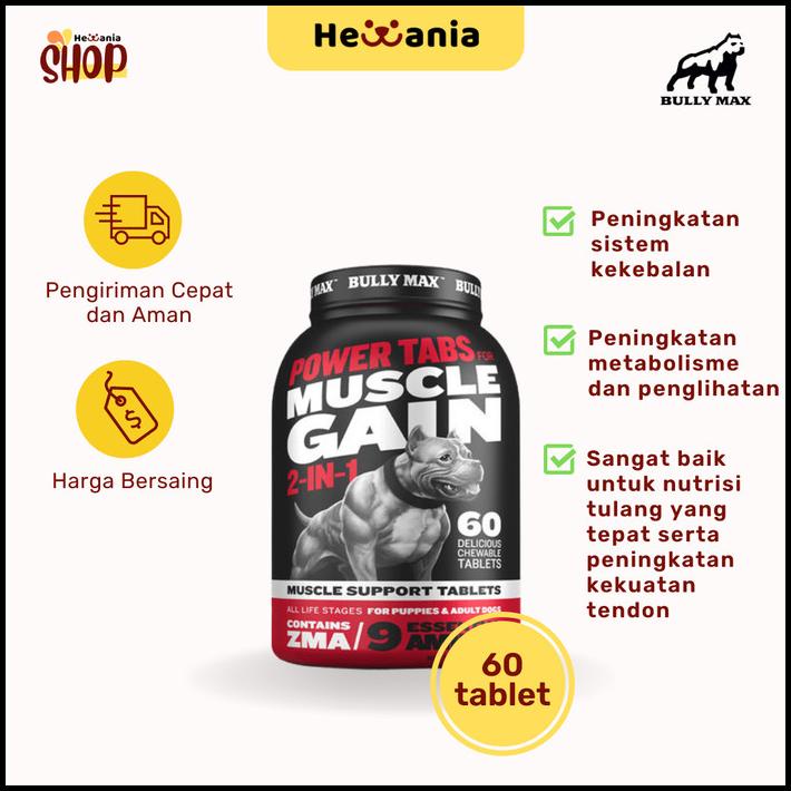 Suplemen Vitamin Anjing - Pembentuk Otot - Bully Max