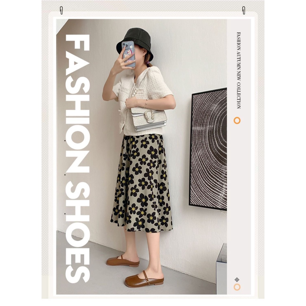 [✅BISA COD] #Sisjuly# Sandal wanita / sandal setengah kepala tas Prancis wanita / sandal wanita 2023