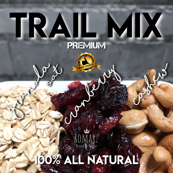 

TRAIL MIX GRANOLA ROASTED - SUPER FOOD CASHEW - MEDE OVEN MIXED 250gr