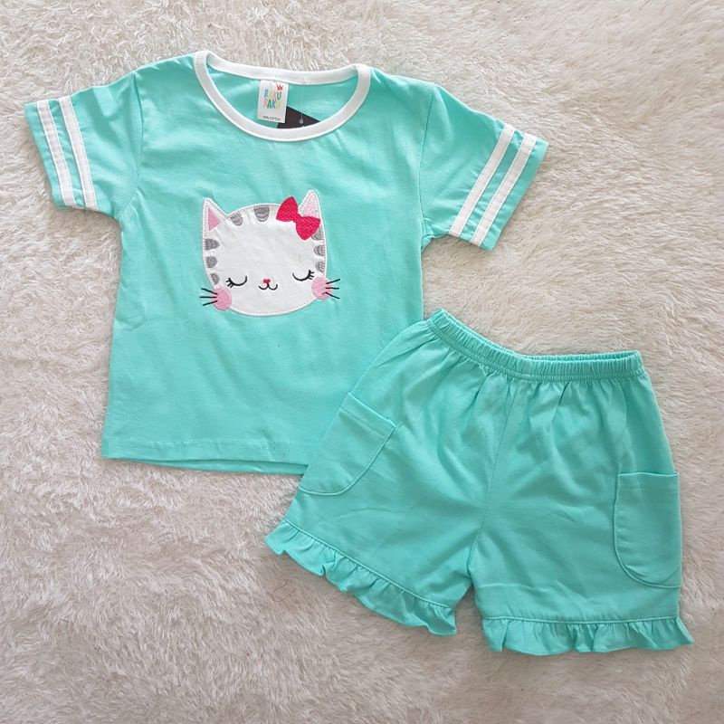 Setelan Anak Perempuan Raku Cat set