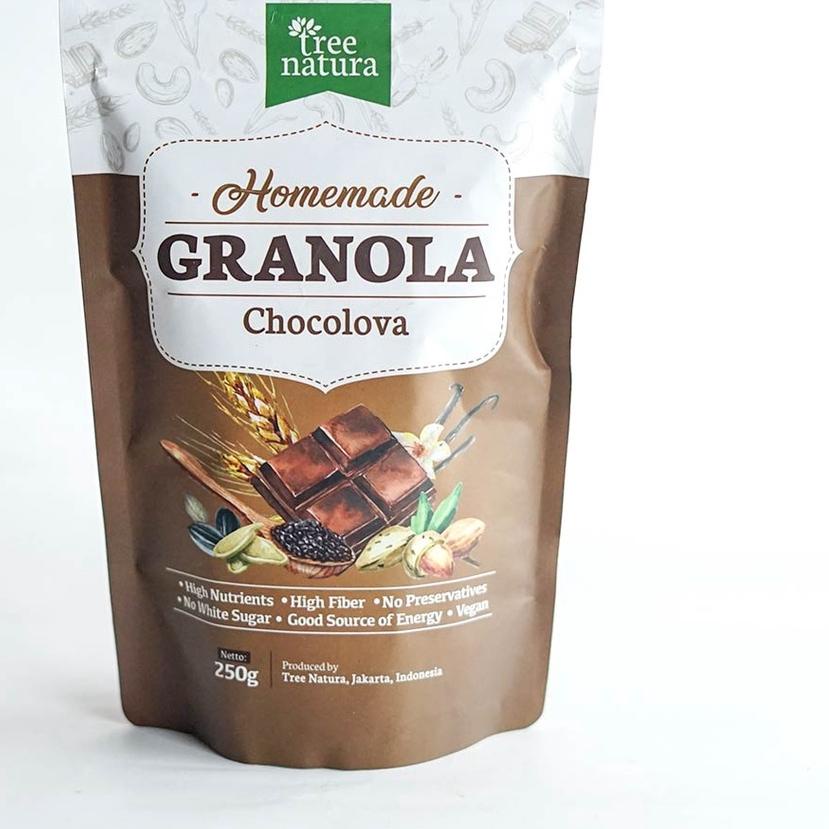 

Termurah⭐✅Tree Natura, Granola Chocolova 250gr (Dark Chocolate)
