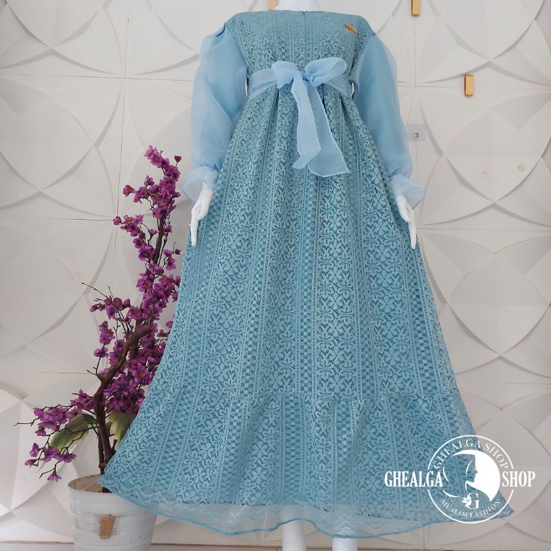 GAMIS BURKAT ARIFAH TERBARU/GAMIS BRUKAT LEBARAN CANTIK MODERN