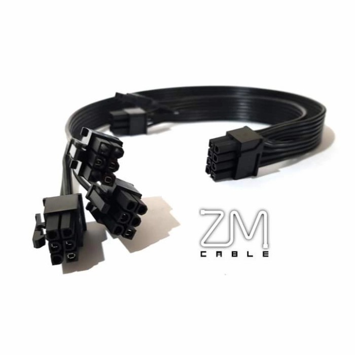 Terlaris Kabel Modular Peripheral Sata Molex To 8Pin 6+2Pin Pcie Mining Cable