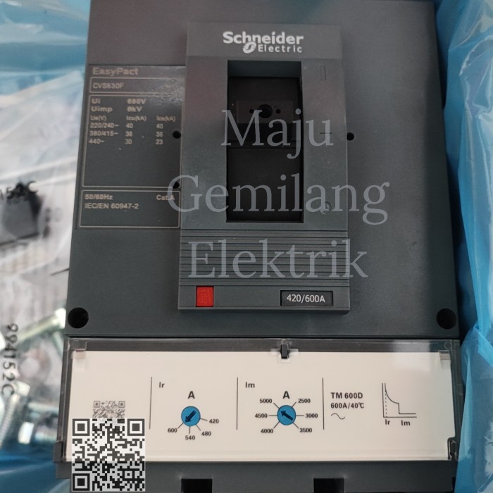 Terlaris Mccb Schneider Cvs630F 500A 600A 3P Nfb New Original