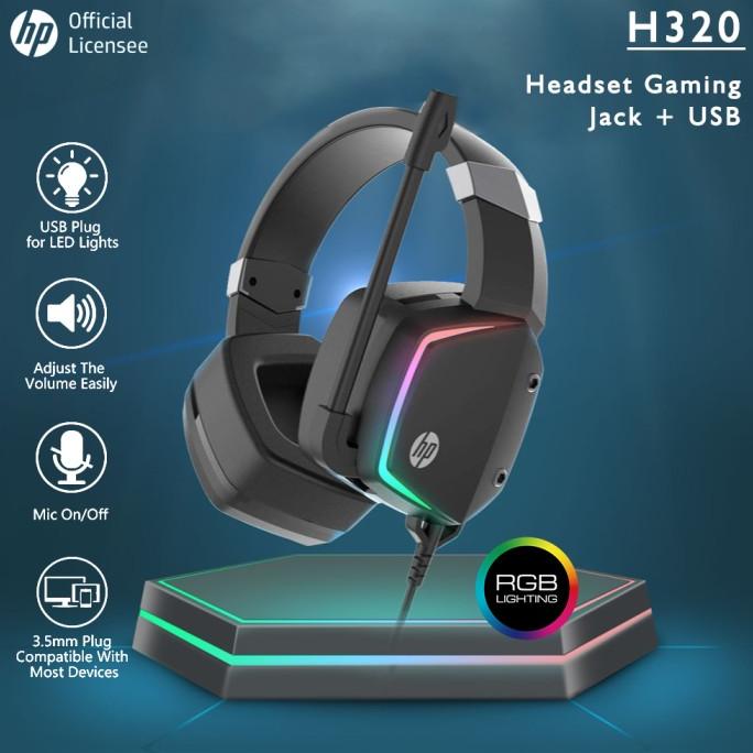 Headset Gaming/ Gaming Headphone HP H320 - USB+Jack RGB Gaming Headset