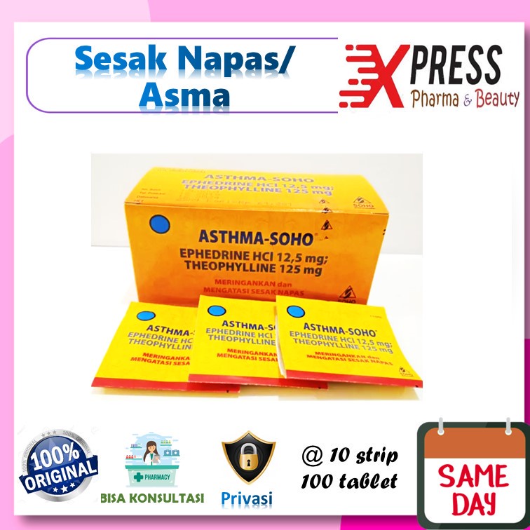 ⚡XPRESS⚡ Asthma-Soho DUS Obat Sesak Napas Dos Box Asma Soho AsmaSoho AsthmaSoho Astma Tablet Asthma 