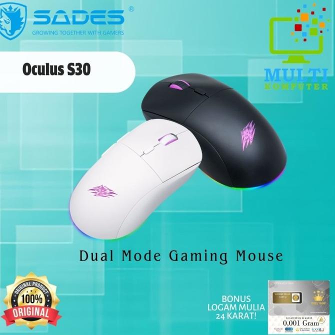 Sades Oculus S30 Mouse Gaming Wireless Dual Mode RGB ORIGINAL