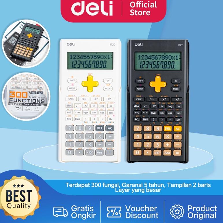 

2.2 Promo Brand Deli Scientific Calculator / Kalkulator Ilmiah 300 fungsi Garansi 5 Tahun E1720