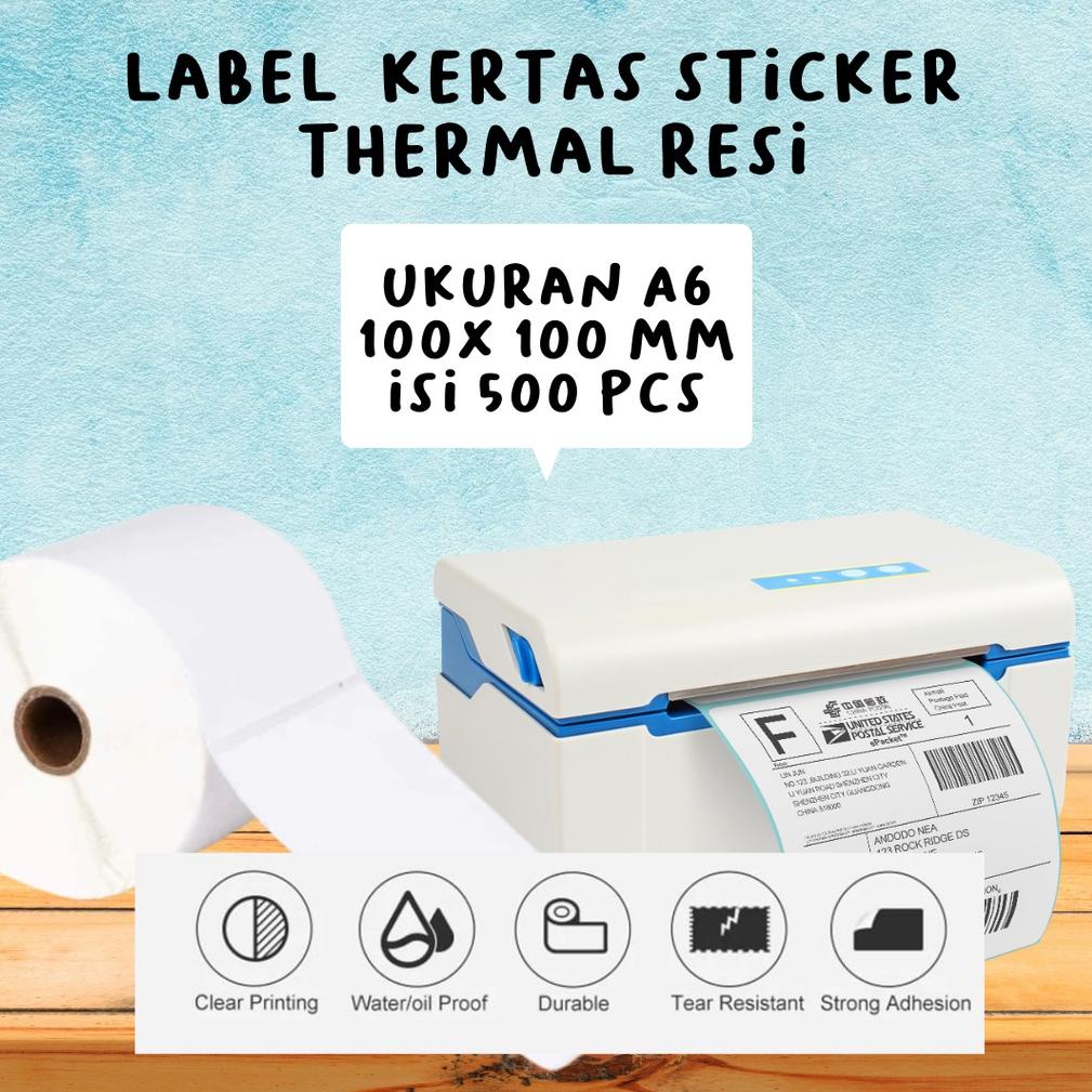 

Grosir Label Barcode Direct Thermal 100x100 mm 100 x 100 isi 500 WATERPROOF
