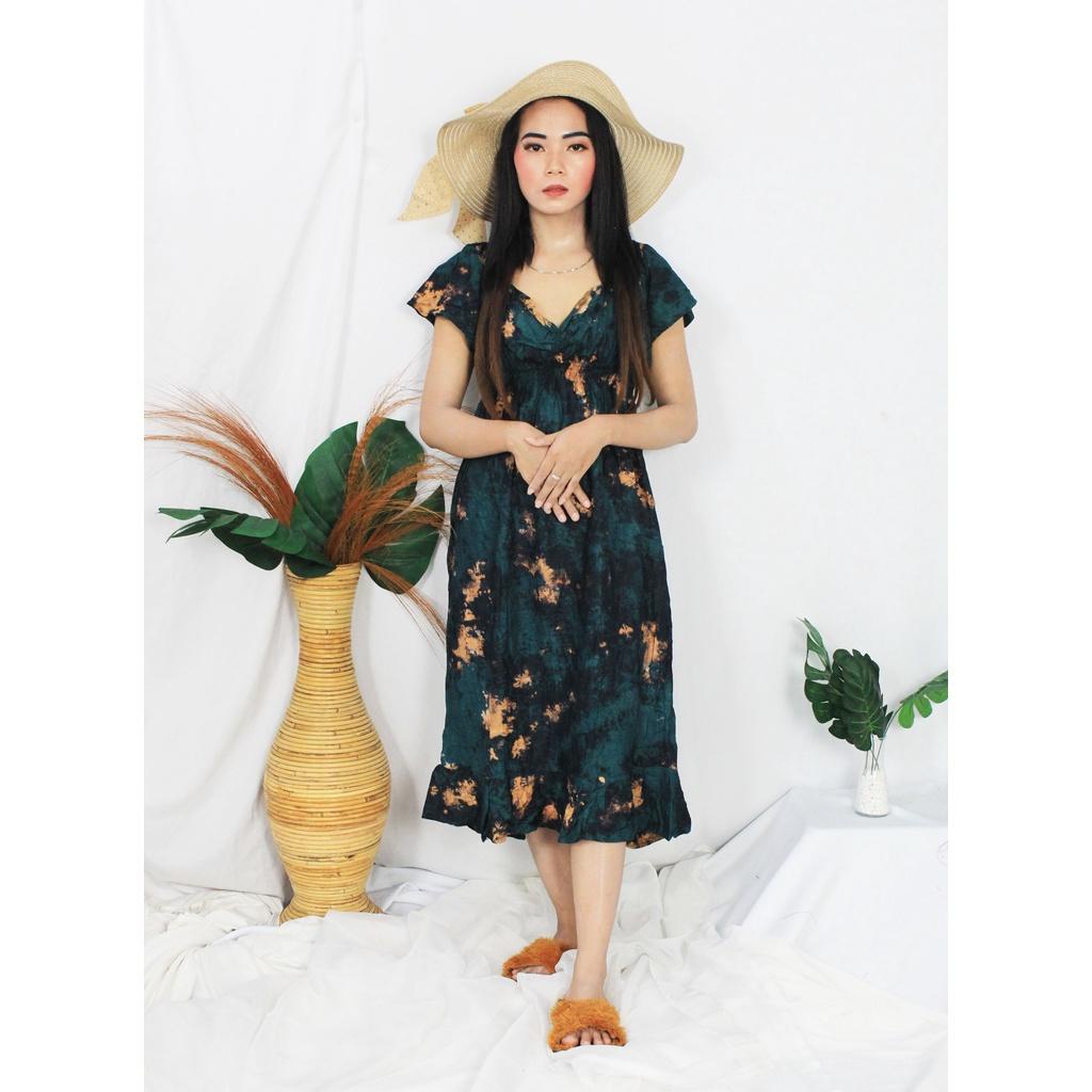 Dress Bali Model Casandra SMOKE Fashion Wanita Terbaru Kekinian Viral Daster Bali Bahan Rayon Adem D