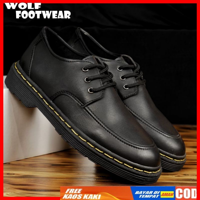 WOLF gogeta - Sepatu Pantofel Formal Docmart Low Boots Kerja Pria