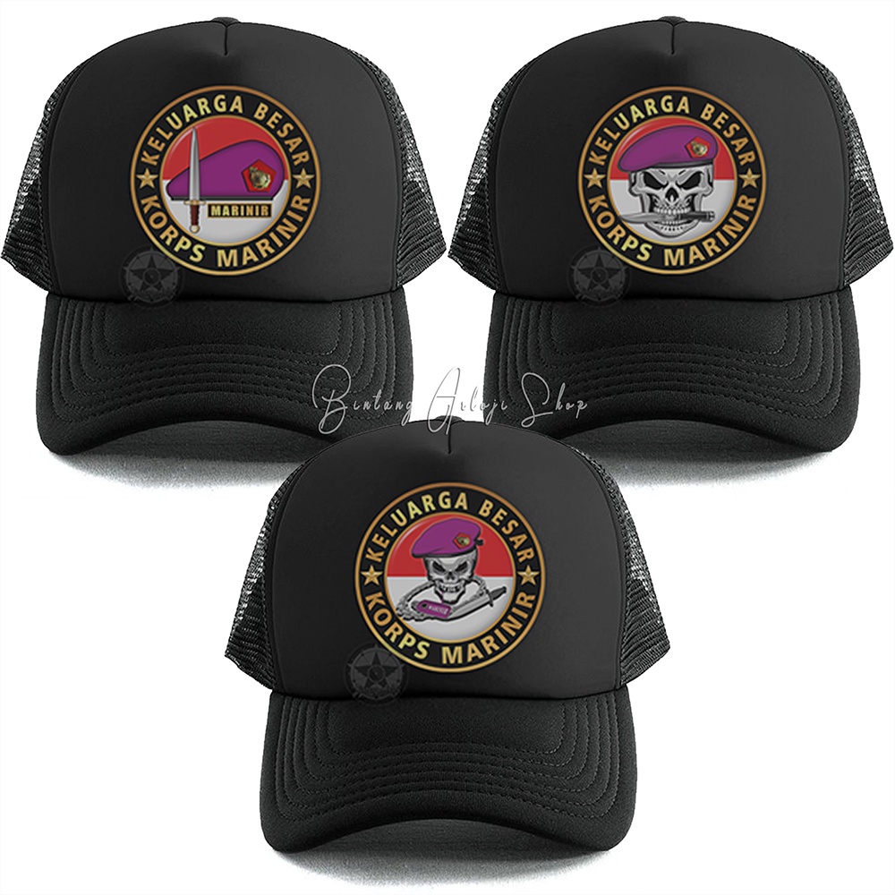 Topi Custom Keluarga Besar Korps Marinir Exclusive Gold